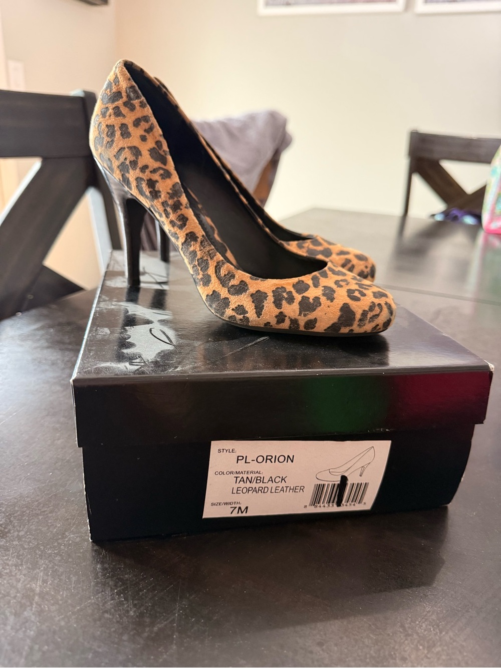 BCBG Leopard Print Pumps in Tan and Black